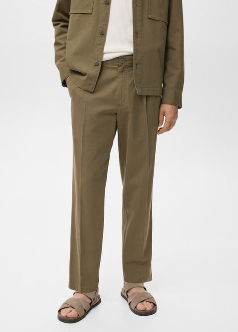 Mango trousers alicudi in olive