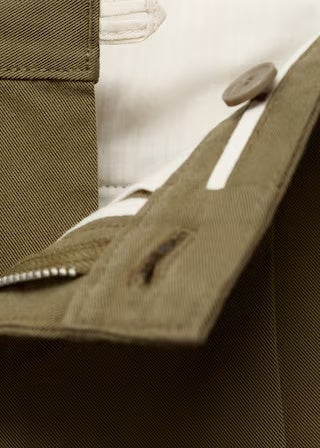 Mango trousers alicudi in Olive - D0