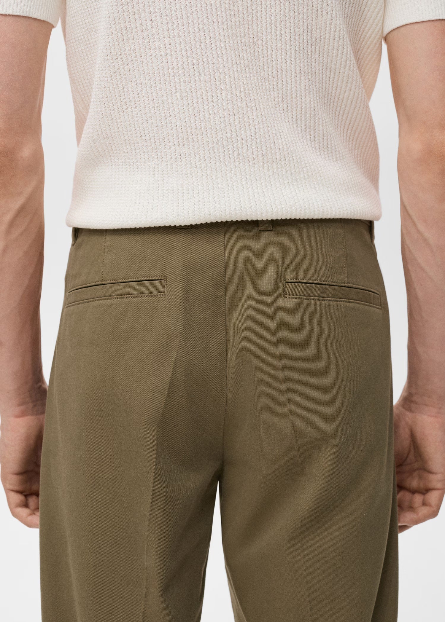 Mango trousers alicudi in Olive - D2