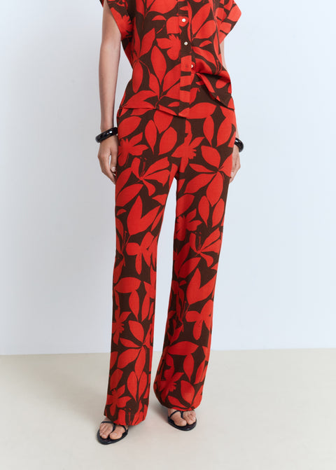 Mango trousers ibiza in red