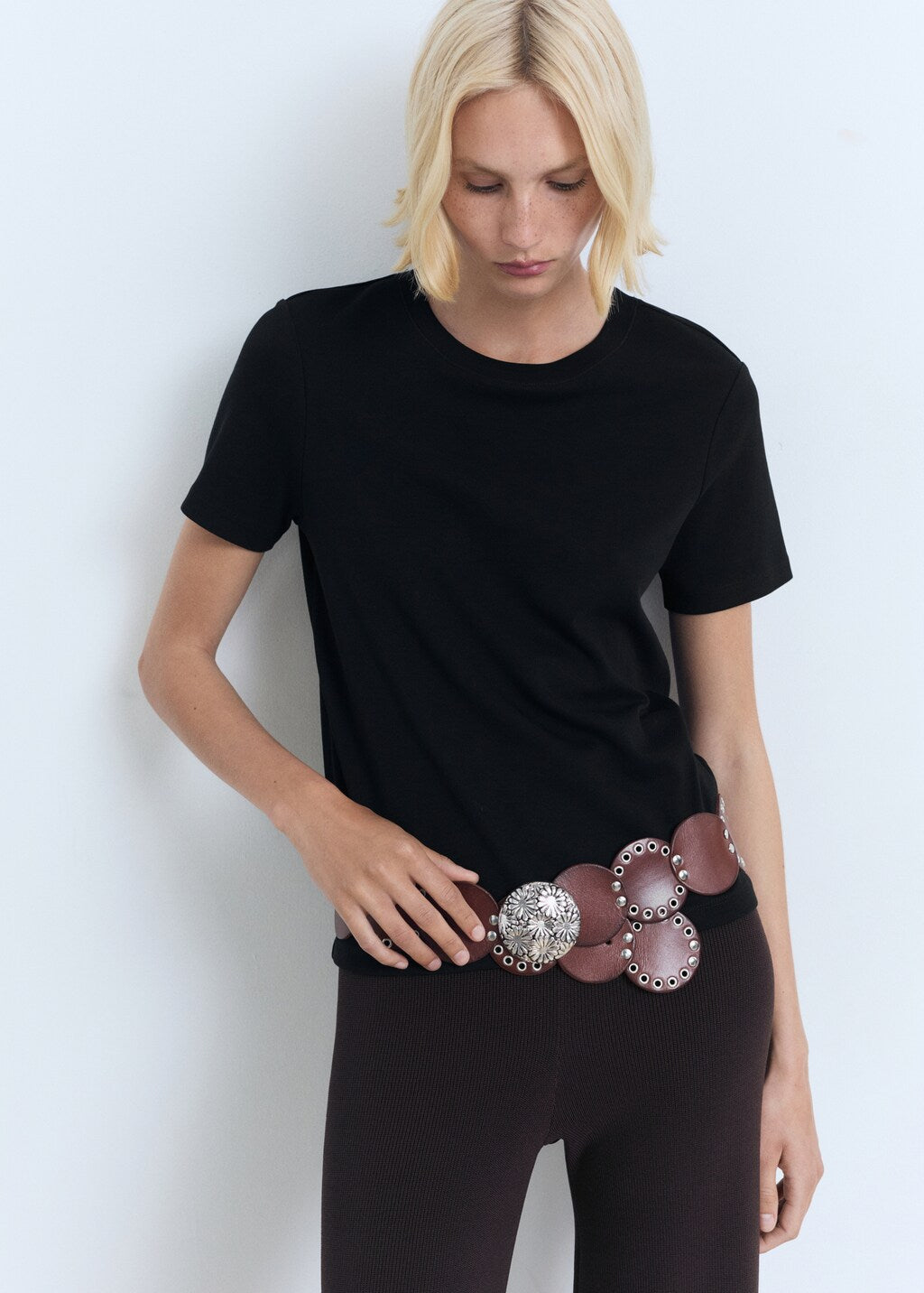 Mango t-shirt rita in Black