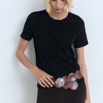 Mango t-shirt rita in Black