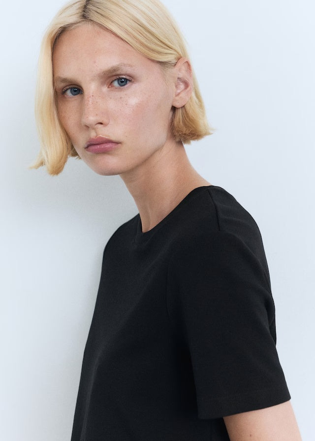 Mango t-shirt rita in Black - D1