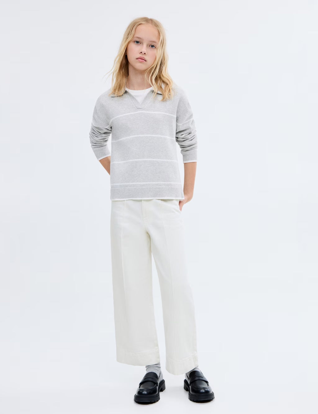 Mango jeans culotte1 in White - D2