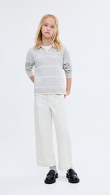 Mango jeans culotte1 in White - D2