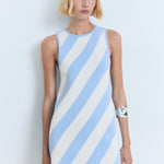 Mango dress rallado in Sky Blue