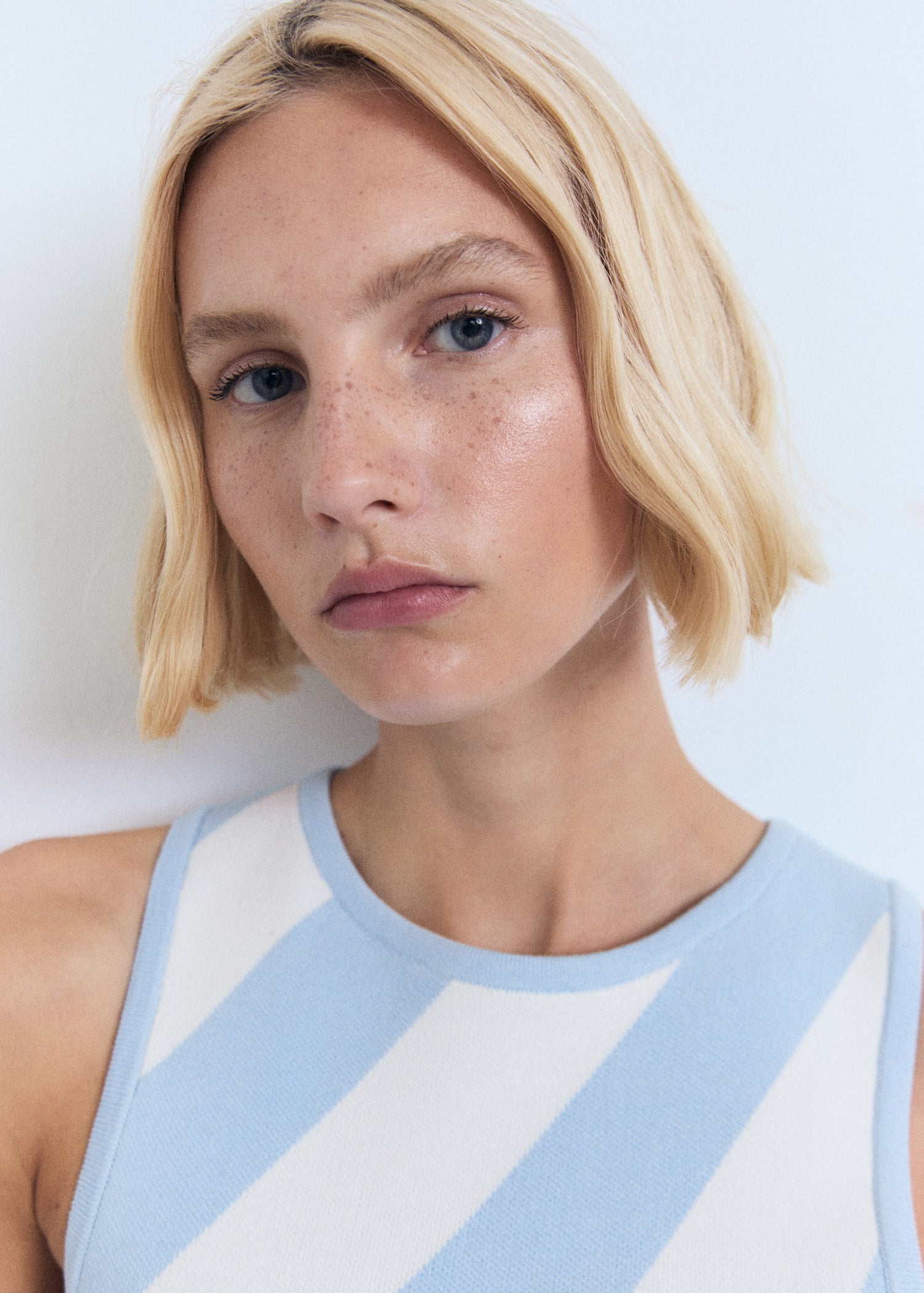 Mango dress rallado in Sky Blue - D1