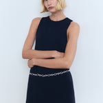 Mango dress rallado in Navy