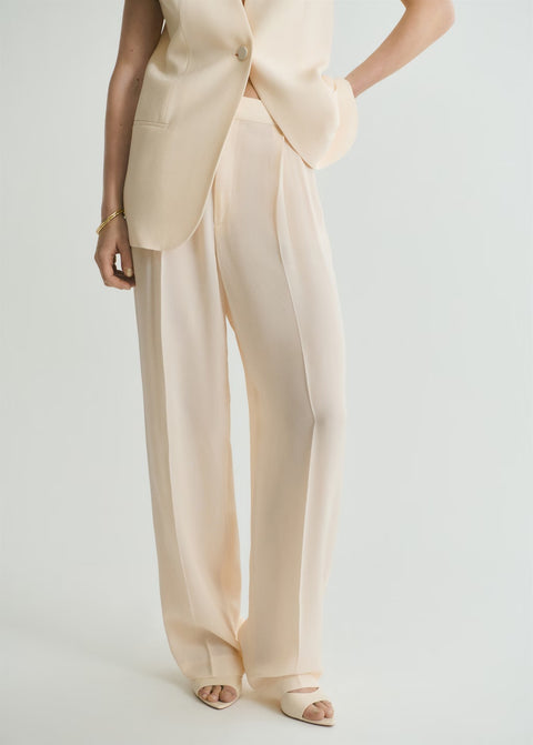 Mango trousers mire in vanilla