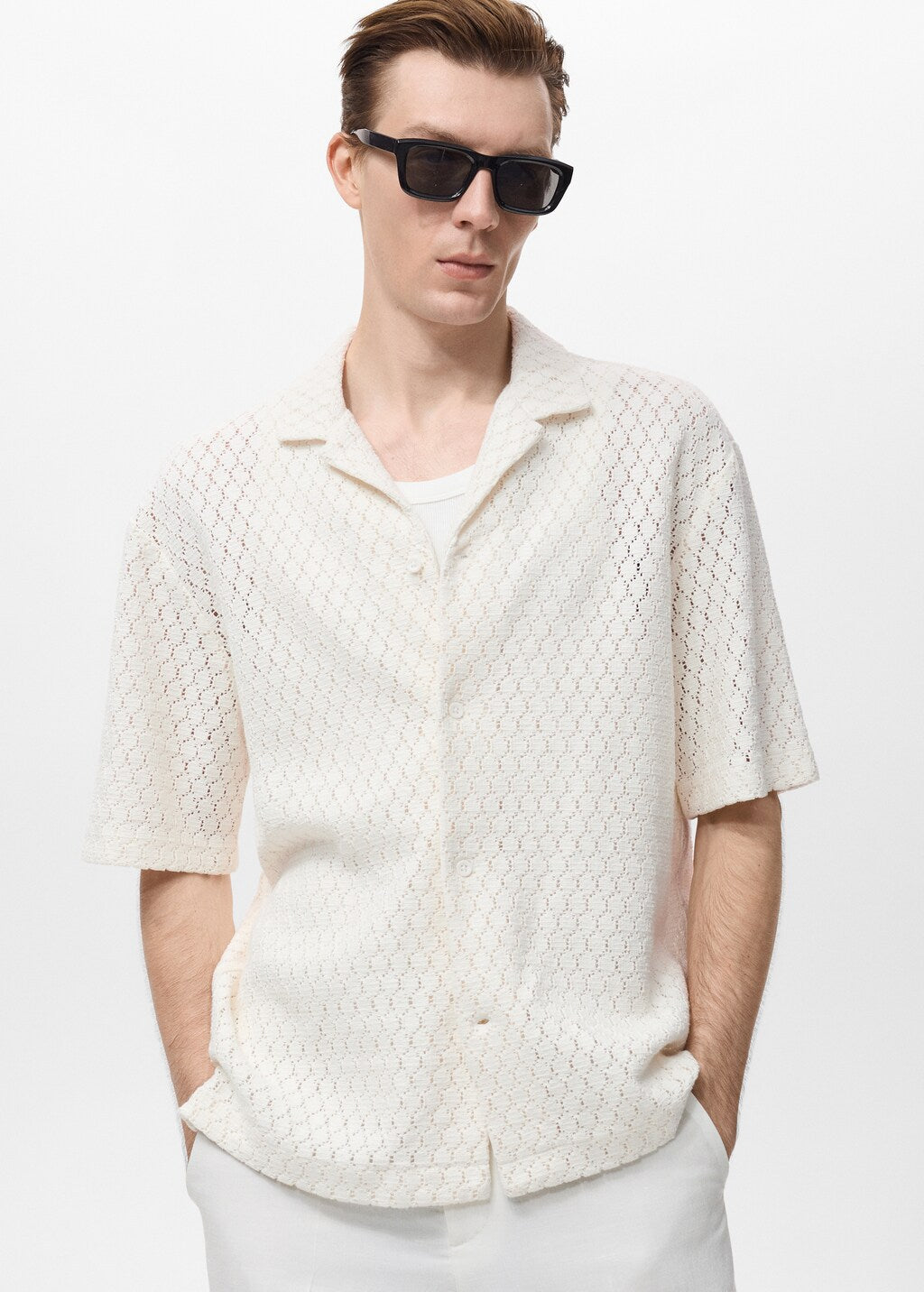 Mango shirt ditella in Off White