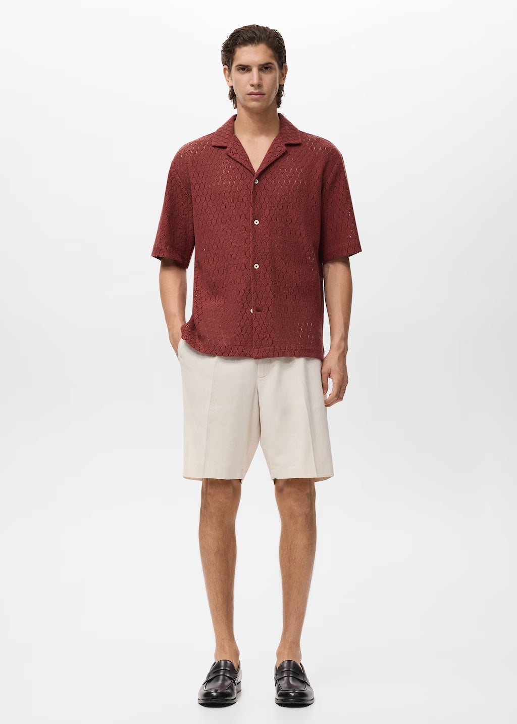 Mango shirt ditella in Cherry - 99999999_01