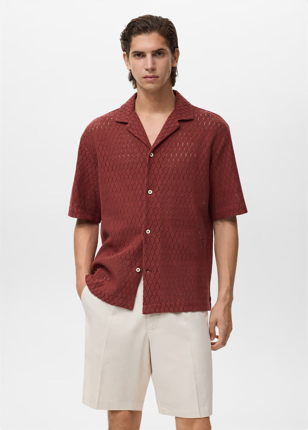 Mango shirt ditella in Cherry