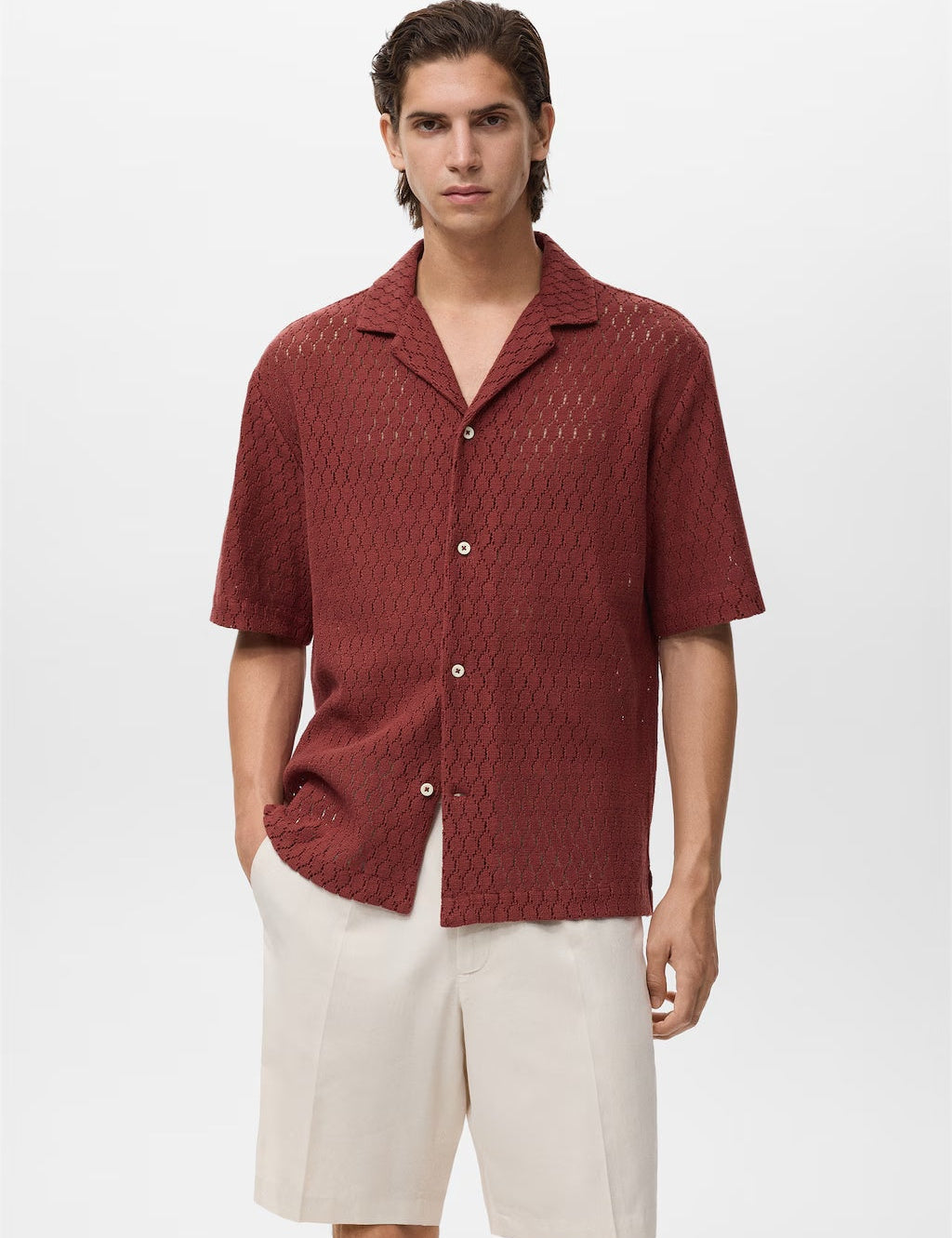Mango shirt ditella in Cherry