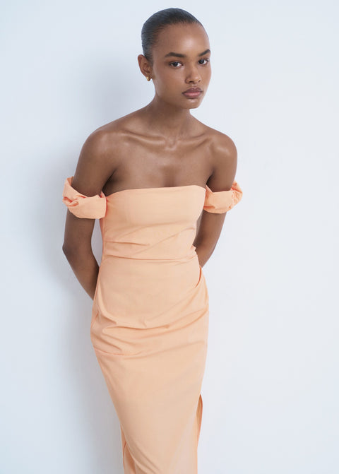 Mango dress peachy in peach