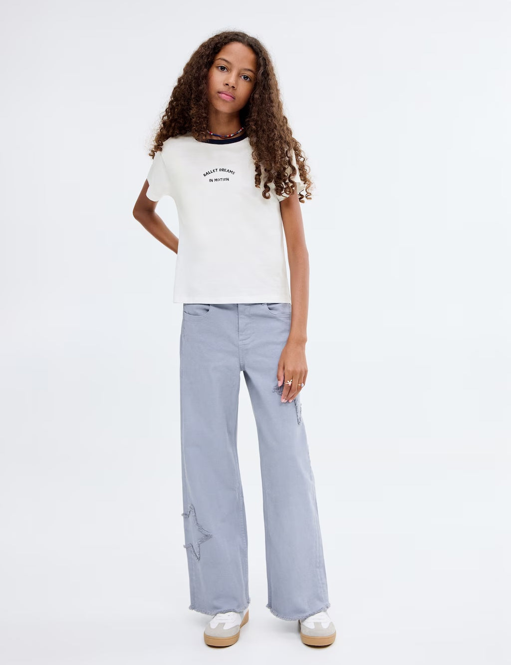 Mango t-shirt contrast in Off White - 99999999_01