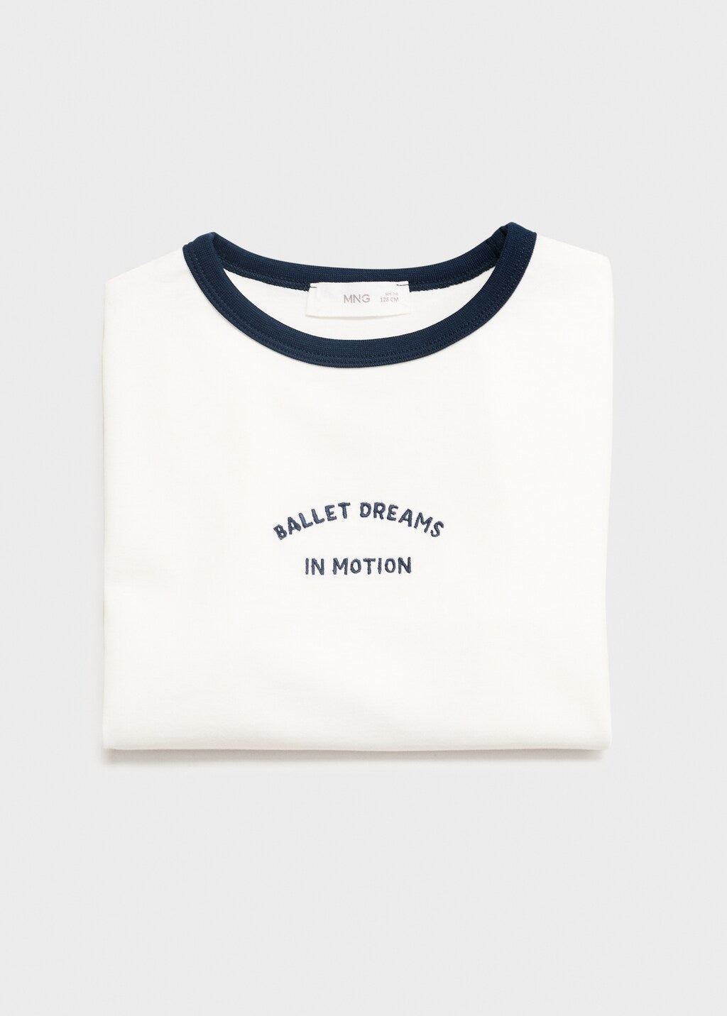 Mango t-shirt contrast in Off White - D0