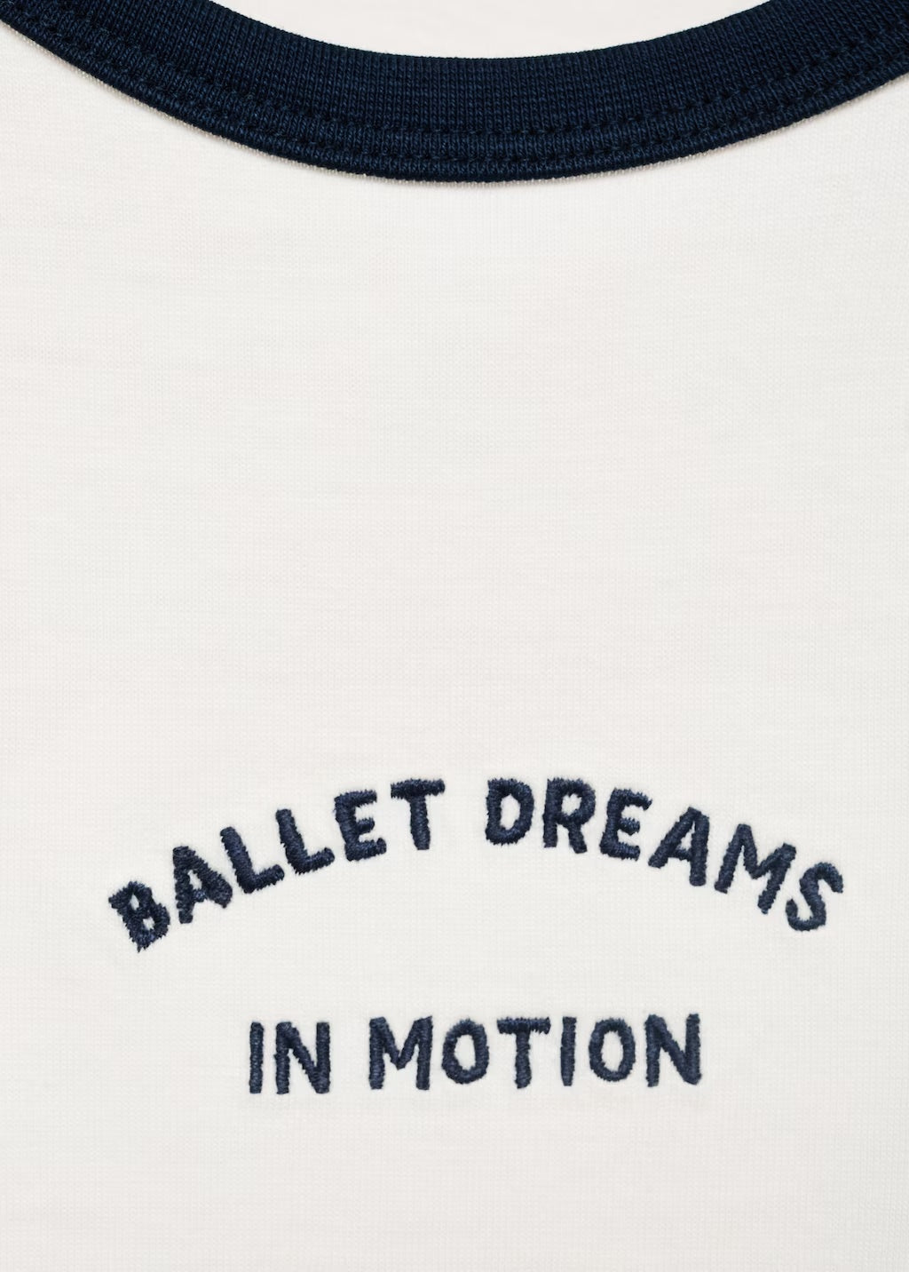 Mango t-shirt contrast in Off White - D8