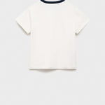 Mango t-shirt contrast in Off White - R