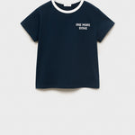 Mango t-shirt contrast in Navy - B