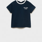Mango t-shirt contrast in Navy - B
