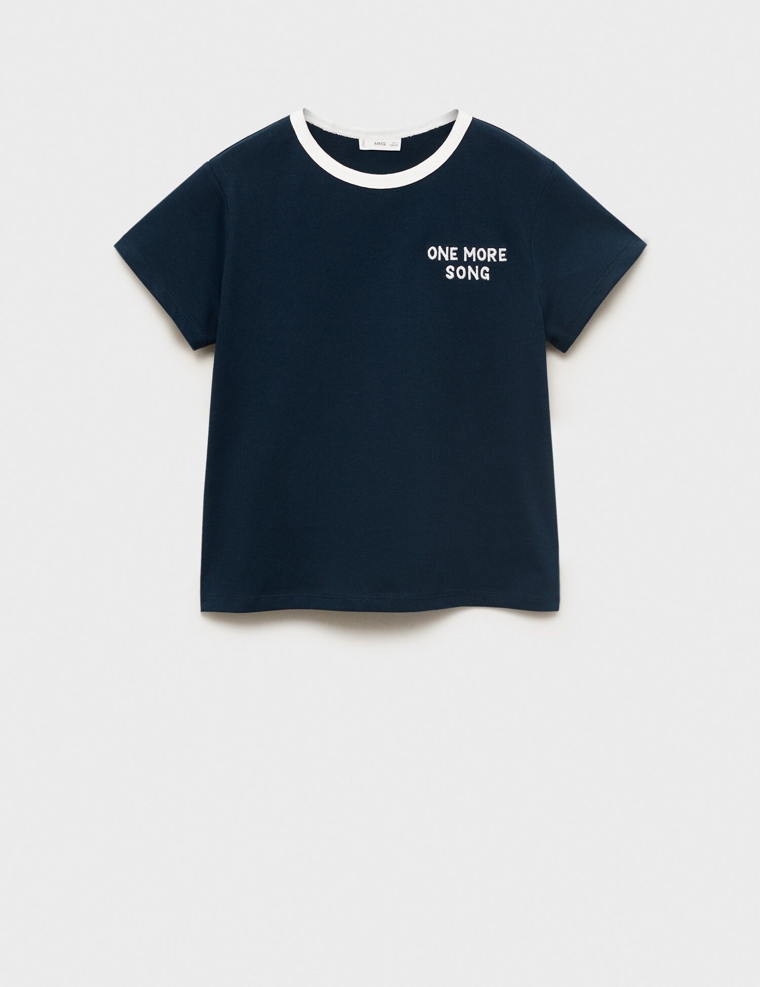 Mango t-shirt contrast in Navy - B