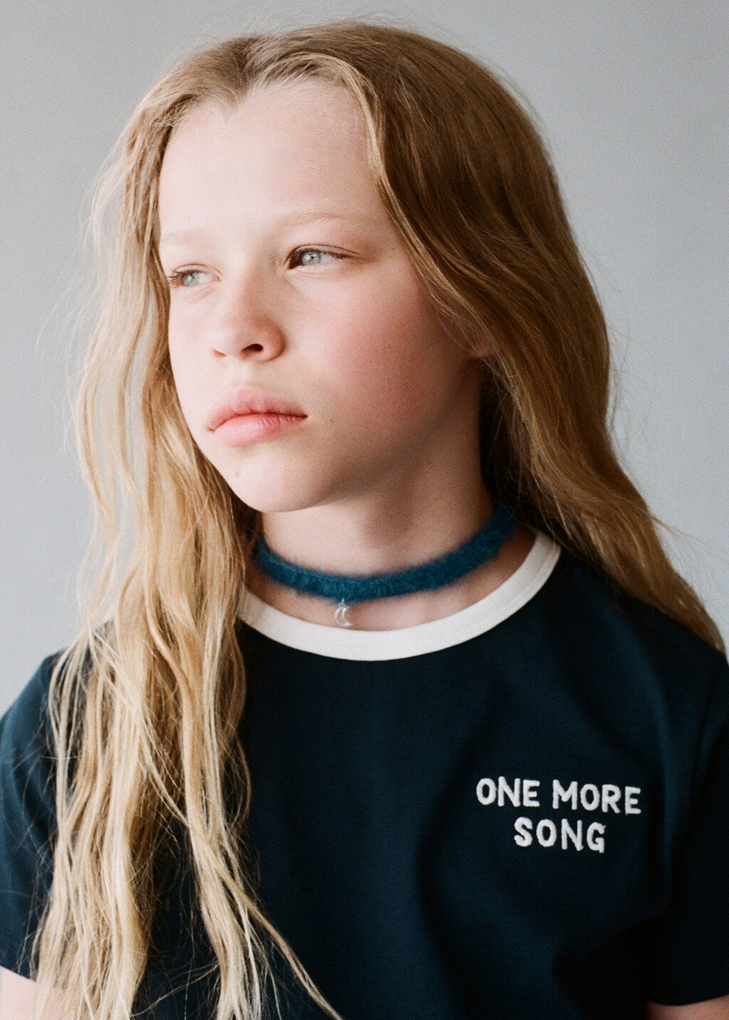 Mango t-shirt contrast in Navy - D5