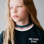 Mango t-shirt contrast in Navy - D5