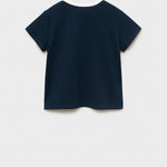 Mango t-shirt contrast in Navy - R