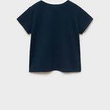 Mango t-shirt contrast in Navy - R