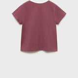 Mango t-shirt contrast in Cherry - R
