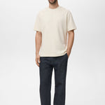 Mango t-shirt londonc in Sand - 99999999_01