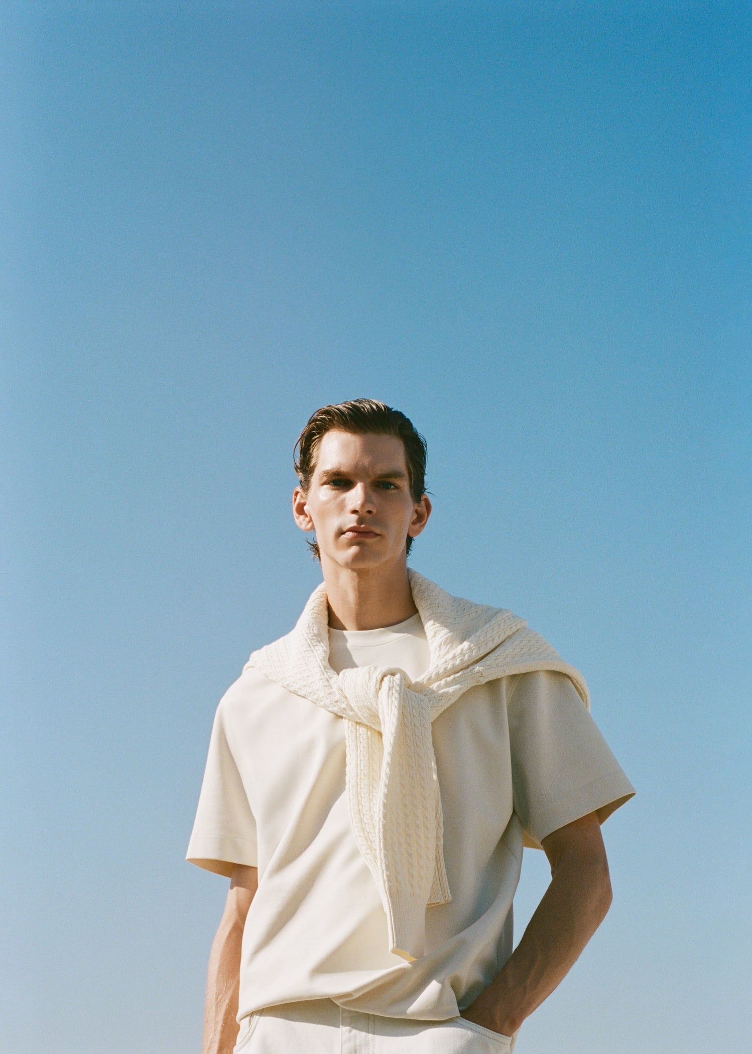 Mango t-shirt londonc in Sand - D3