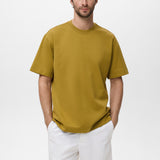 Mango t-shirt londonc in Ochre