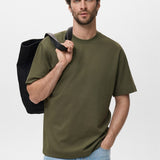 Mango t-shirt londonc in Khaki