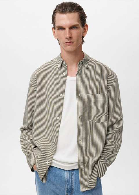 Mango shirt aura in olive
