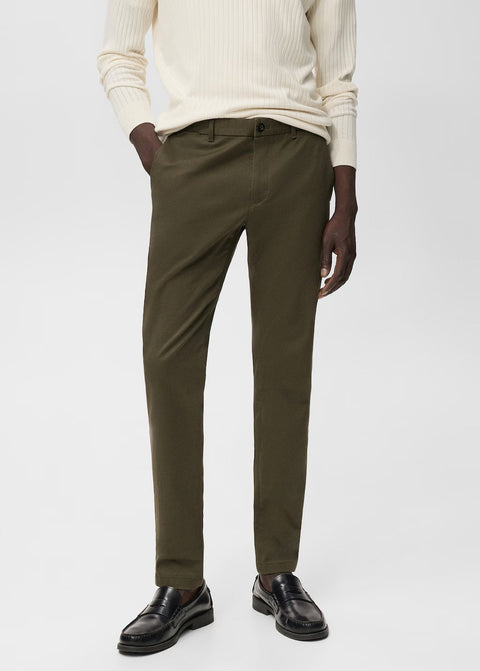 Mango trousers barna in khaki
