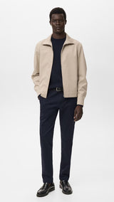 Mango trousers barna in Navy - 99999999_01