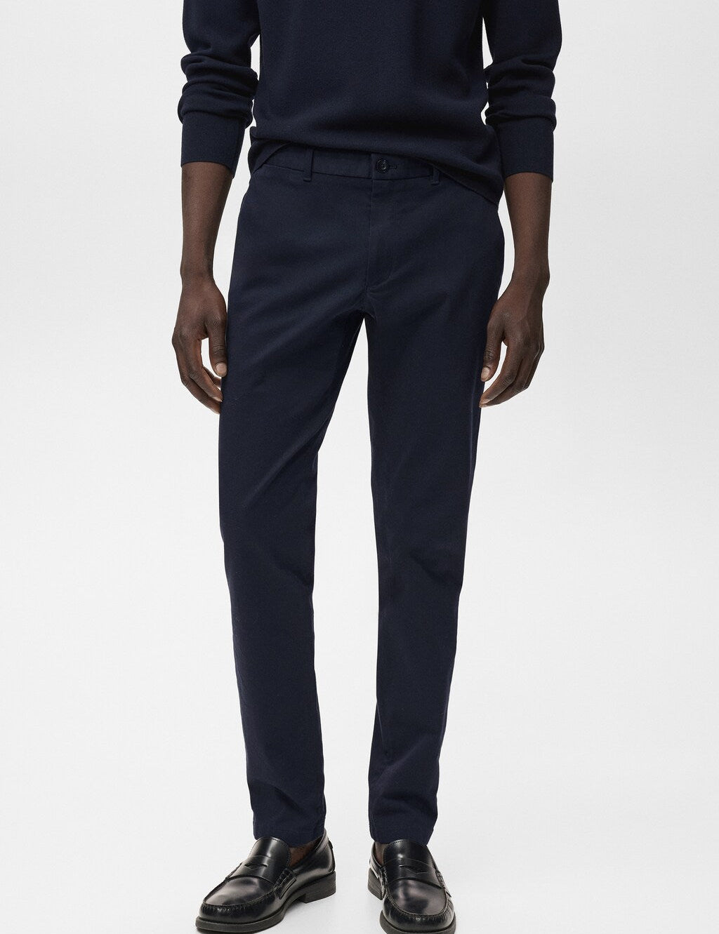 Mango trousers barna in Navy
