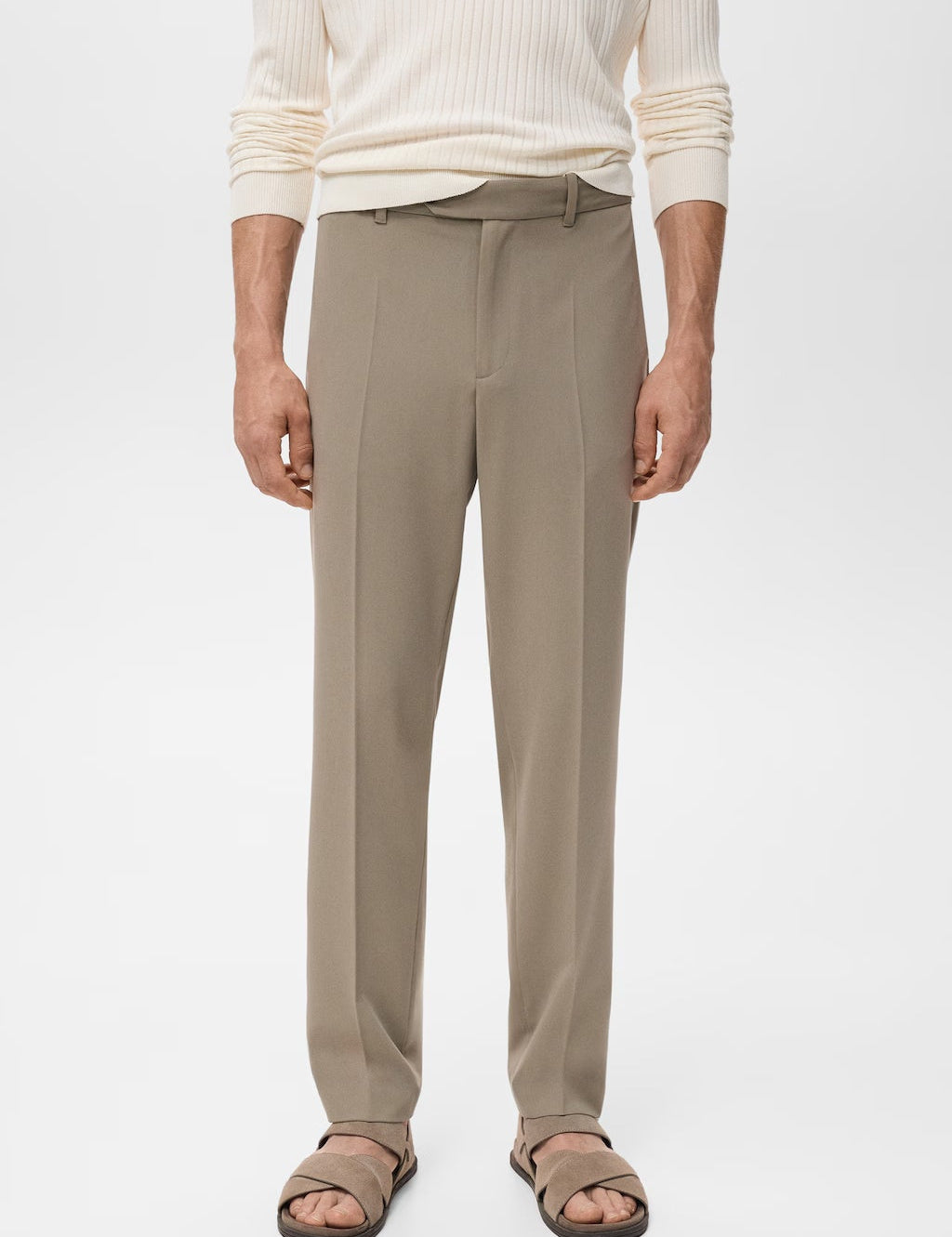 Mango trousers stanford in Khaki
