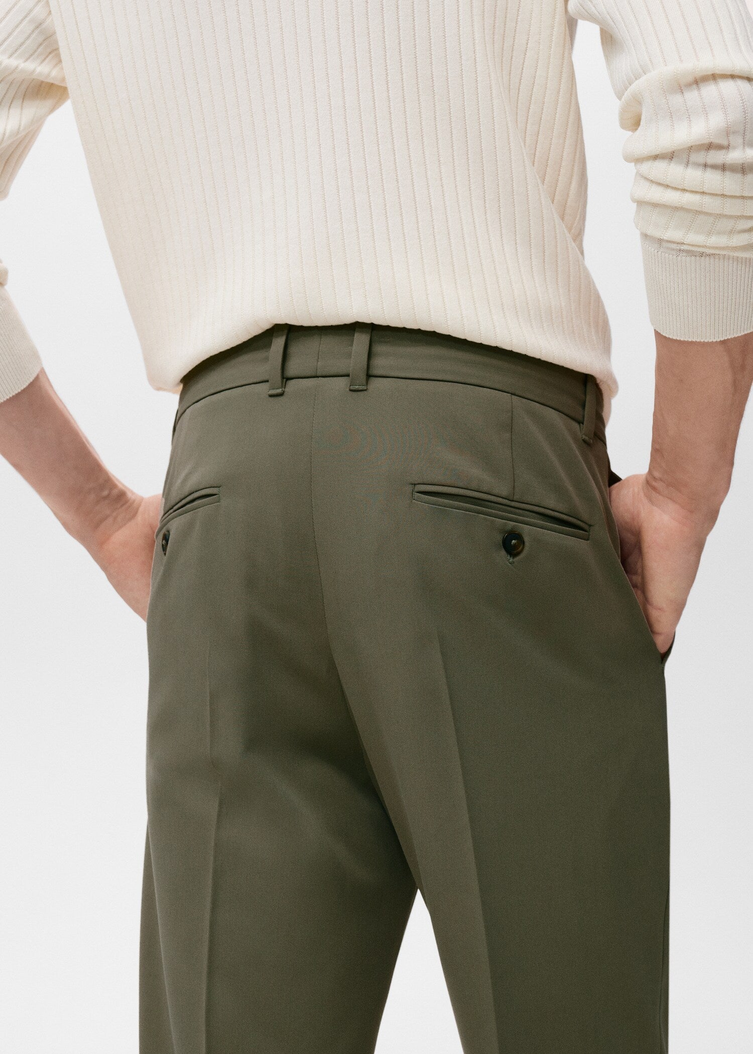 Mango trousers stanford in Khaki - D2