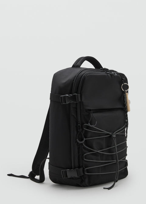 Mango backpack travel in black