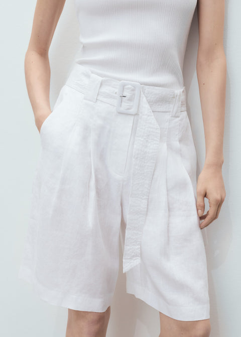 Mango bermudas samari in white