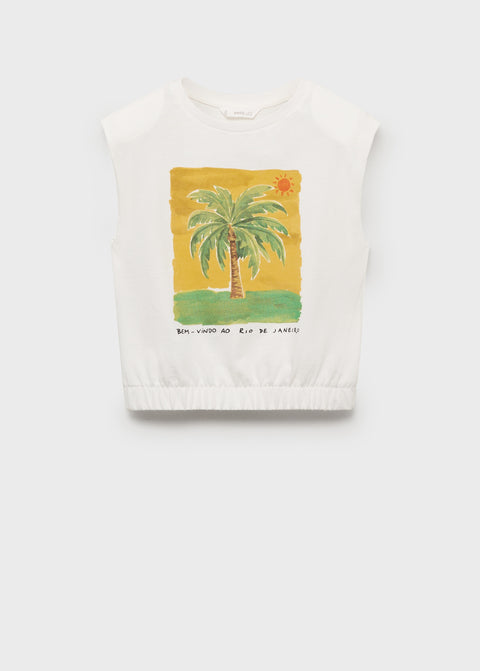 Mango t-shirt rio in off white