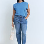 Mango t-shirt viri in Blue - D3