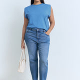 Mango t-shirt viri in Blue - D3