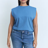 Mango t-shirt viri in Blue - D5