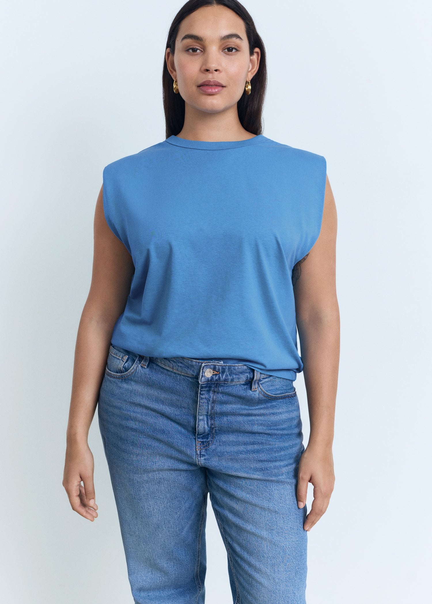 Mango t-shirt viri in Blue - D5