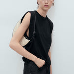 Mango t-shirt viri in Black