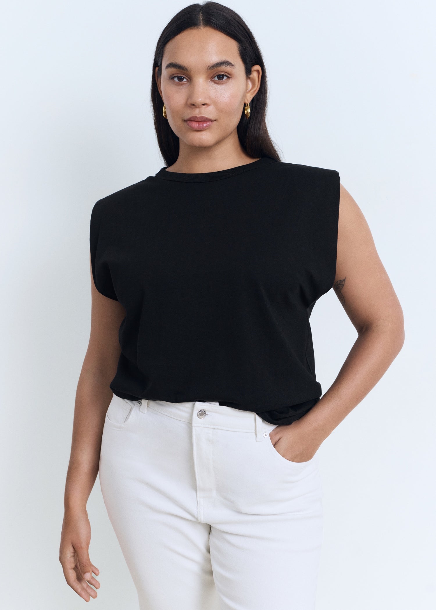 Mango t-shirt viri in Black - D5