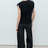 Mango t-shirt viri in Black - R